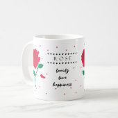 June Birth Blume Tasse mit Blume Meanings (Vorderseite Links)
