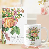June Birth Flower Birthday Card Roses Honeysuckle Karte