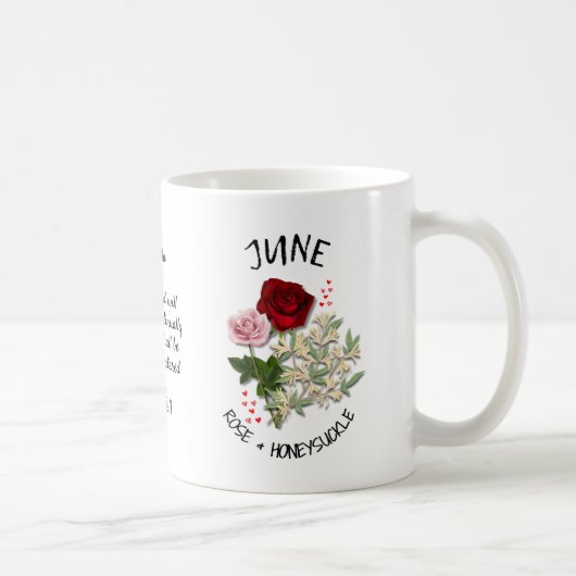JUNE Birth Month Blume Christlicher Individuelle N Kaffeetasse (Rechts)