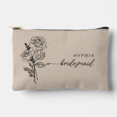 June Birth Month Blume Personalisiert Bridesmaid Zubehörtasche (Vorderseite)