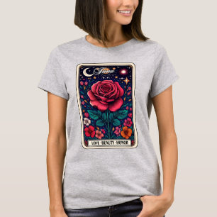 June Birth Month Blume Rose T - Shirt