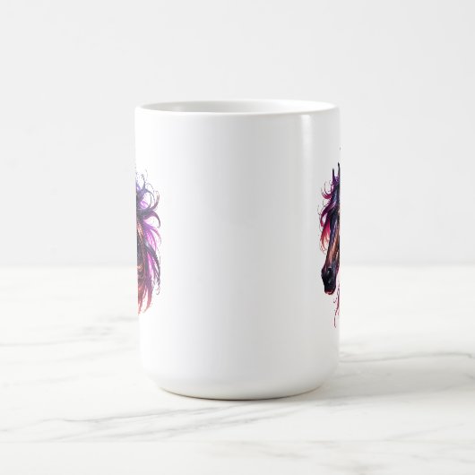 June Birth Month Spirit Animal Horse Kaffeetasse (Mittel)