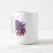 June Birth Month Spirit Animal Horse Kaffeetasse (Vorderseite Links)