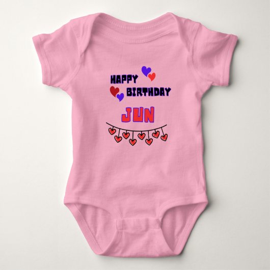 June Birthday Baby Bodysuit Baby Strampler (Vorderseite)