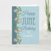 June Birthday Card zur Personalisierung von Dogros Karte (Vorderseite)