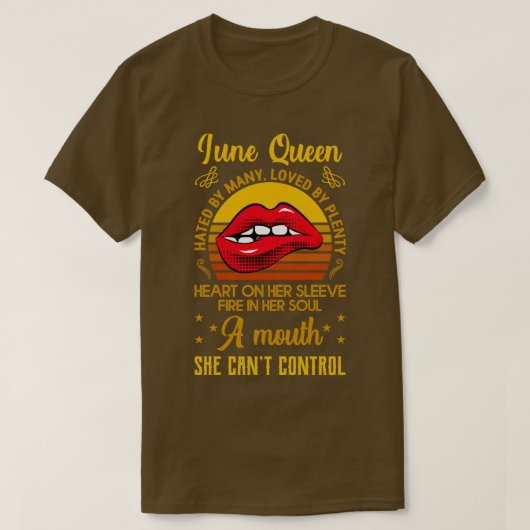 June Birthday Queen T-Shirt (Design vorne)