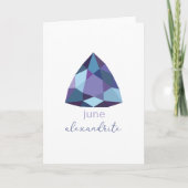 June Birthstone Alexandrite Karte (Vorderseite)