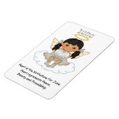 June Birthstone Angel Black Premium Magnet (Linke Seite)