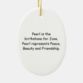 June Birthstone Angel Blonde Keramik Ornament (Hinten)