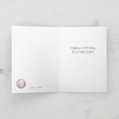 June Birthstone Pearl Birthday Card Karte (Innenseite)
