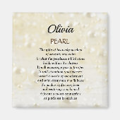 June Birthstone Pearl Design Magnet (Vorne)