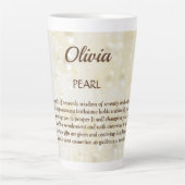 June Birthstone Pearl Design Milchtasse (Vorderseite)