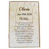 June Birthstone Pearl Design Mittlere Geschenktüte (Vorderseite)