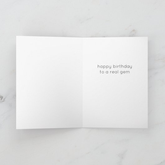 June Birthstone Pearl Happy Birthday Card Karte (Innenseite)