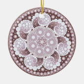 June Birthstone Pearl Mandala Ornament (Vorne)
