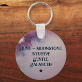 June Birthstone Schlüsselanhänger - Moonstone Moth (Rückseite)