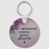 June Birthstone Schlüsselanhänger - Moonstone Moth (Rückseite)