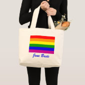 June Bride/Gay Pride Jumbo Stoffbeutel (Vorderseite (Produkt))