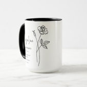 June Bridesmaid | Rose Birth Blume Tasse (Vorderseite Links)