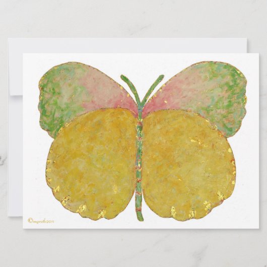 June Butterfly-Geburtserklärung Ankündigung (Vorderseite)