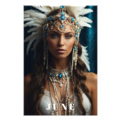 *~ JUNE Frau BIRTHDAY PEARLS Boho AP53 Fotodruck (Vorne)