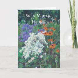 "June Garden" Welsh Mother Day Card Karte