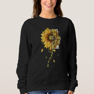 June Girl 1987 Sonnenblume 35. Geburtstag 35 Jahre Sweatshirt
