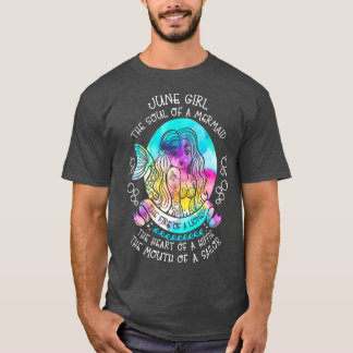 June Girl das Soul einer Meerjungfrau T-Shirt