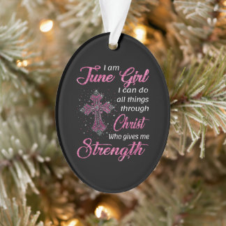 June Girl Ich kann alles durch Christus tun Ornament