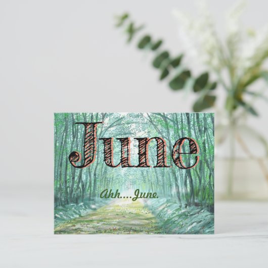 JUNE HAPPY MONTH by Slipperywindow Postkarte (Stehend Vorderseite)