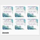 June Hidden Juwelier Candle Product Label Quadratischer Aufkleber (Blatt)