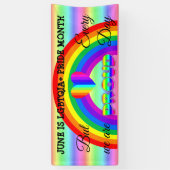 June ist LGBT Pride Monat Button-Banner Banner (Vertikal)