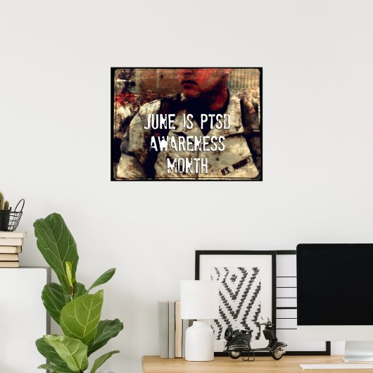 June ist PTSD Awareness Montag Poster (Heimbüro)