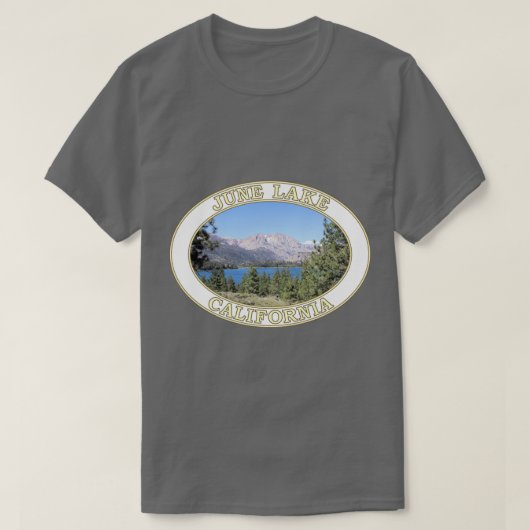 June Lake and Eastern Sierra Nevada Mountains in J T-Shirt (Design vorne)