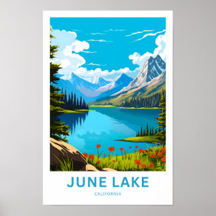 June Lake California Travel Print Poster