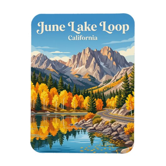 June Lake Loop USA Magnet (Vertikal)