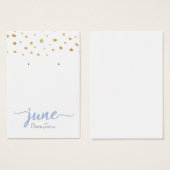 June Moonstone Birthstone Earring Display Card (Vorne & Hinten)