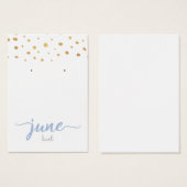 June Pearl Birthstone Earring Display Card (Vorne & Hinten)