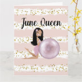 June Queen Birthday Karte (Gelbe Blume)