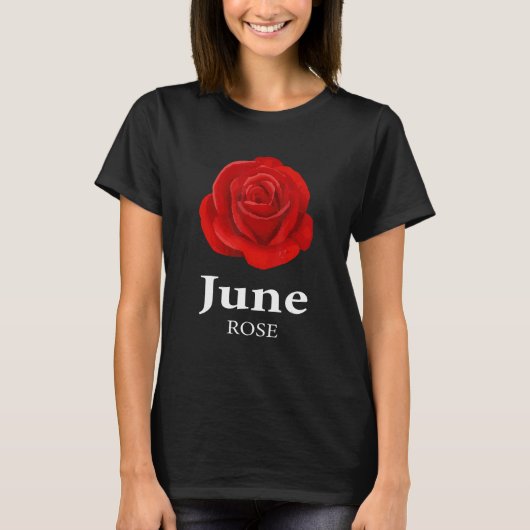 June Rose Anthophile oder Designer T-Shirt (Vorderseite)