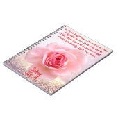 June Rose Birth Blume Spiral Notebook Notizblock (Linke Seite)