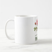June Rose Birth Flower Flat Thank You Cup Kaffeetasse (Links)