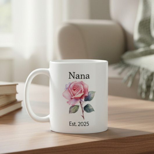 June Rose Birth Flower for Nana with Year Kaffeetasse