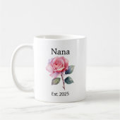June Rose Birth Flower for Nana with Year Kaffeetasse (Links)