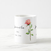 JUNE ROSE BIRTH FLOWER MONTH NAME GIFT COFFEE MUG KAFFEETASSE (Mittel)