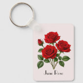 June-Rosen-Blumen  Schlüsselanhänger (Vorderseite)
