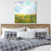 June Stretched Canvas Print Leinwanddruck (Insitu (Schlafzimmer))