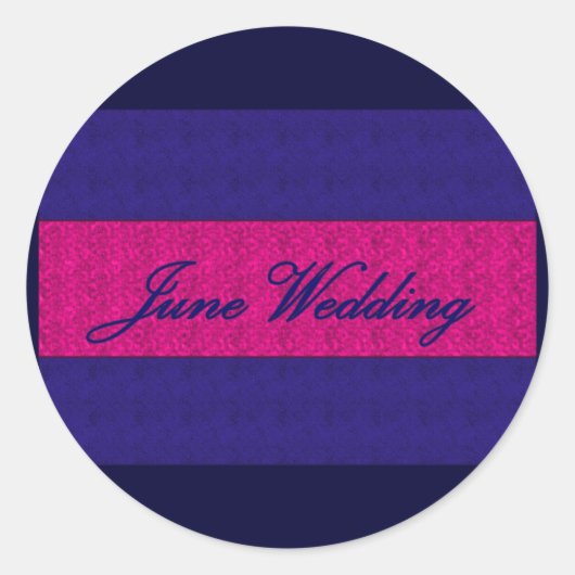 "June Wedding" Elegant Sticker (Vorderseite)