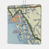 Juneau AK Vintag Map Keramikornament (Links)