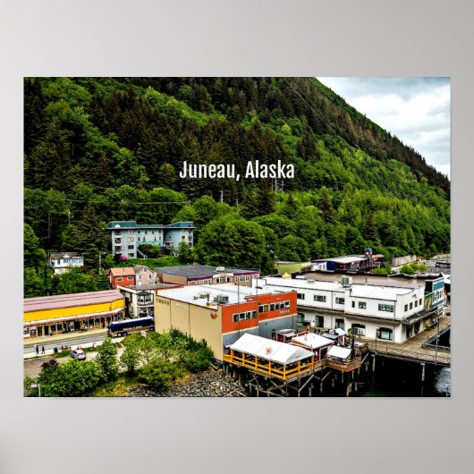 Juneau, Alaska, Foto der Stadt Poster (Vorne)